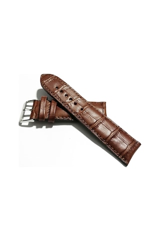 Fado&her Saate Uyumlu Hakiki Deri Saat Kordonu Kahverengi 24 Mm 303 Kahverengi