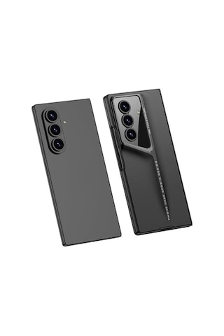 Senon Galaxy Uyumlu Z Fold 7 Kılıf Ultra İnce Kamera Korumalı Sert Rubber Zore Procase Kapak Siyah