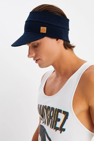 Erkek Uv Koruyuculu %100 Pamuklu Penye Tenis Golf Stil Vizör Şapka Siperlik - Tek Ebat / Lacivert Lacivert