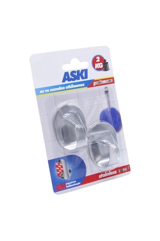 Boss Tape Kendinden Yapıştırmalı Paslanmaz Inox Ikili Askı 2Kg Ta