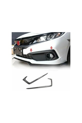 Honda Civic Fc5 Sis Farı Üst Kaşı Çıtası Kaplaması Karbon 2019-