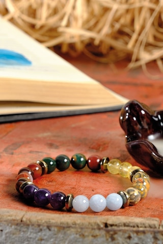 Ssilhoutte Doğaltaş Sertifikalı Koç Burcu Doğal Taş Kadın&erkek Bileklik Sitrin,jasper,ametist,kantaşı,akuamarin,akik Çok Renkli