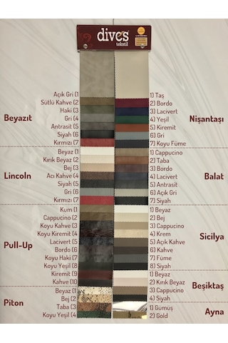 Nişantaşı Serisi Premium 1. Kalite Döşemelik Suni Deri [7 Renk]
