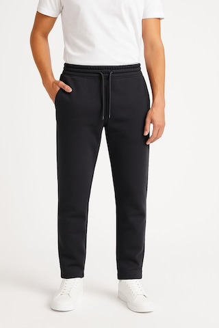 Erkek Düz Paça 3 İplik Şardonlu Rahat Kesim Premium Kumaş Eşofman Altı Füme