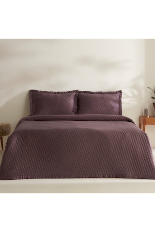 Karaca Home Alice Çift Kişilik Yatak Örtüsü Seti Mürdüm