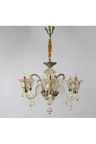 Avize Oturma Ve Salon, Odası,Cam Kol 6 Li