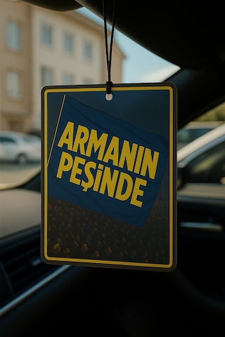 Sarı Lacivert Armanın Peşinde Ve Biz Kötüyüz Aynen - İkili Oto Kokusu - Dekoratif Araç Kokusu Ve Aksesuarı