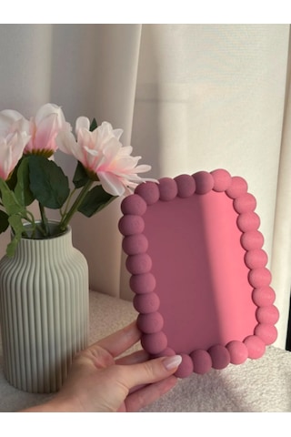 Daisydecoration Balon Desenli Dekoratif Fotoğraf Çerçevesi 1 Adet Pembe