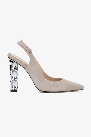 Valmenti Livio Kadın Bej Süet Hakiki Deri Topuklu Ayakkabı 22 3134 Bn Ayk Y24 Bej