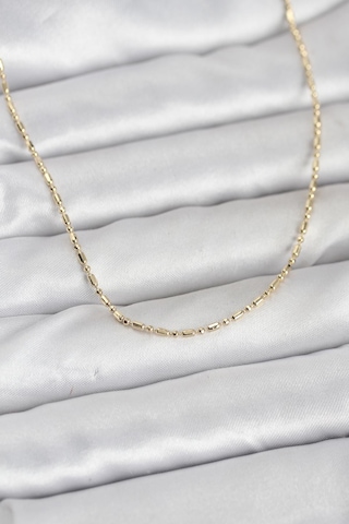 Cm 14k Gold Renk Zincirli 60 Cm Kadın Kolye - Tj-bko10938 Gümüş