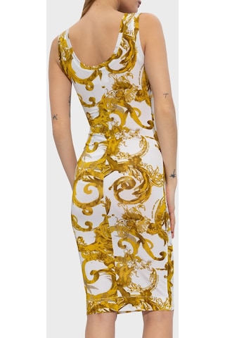 Versace Jeans Couture Bayan Elbise 76hao9b6 Js291 G03 Beyaz-gold Altın - Beyaz