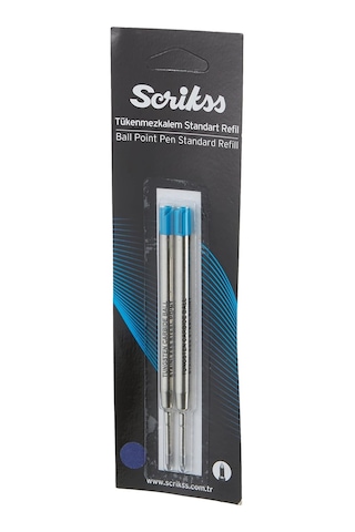 Scrikss Dev Tükenmezkalem Refil 2'li Blister, 0.7 Mm Uç, Mavi