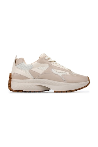 Tamer Tanca Kadın Suni Deri/tekstil Bej Sneakers & Spor Ayakkabı 936 83144 Bn Ayk Y26 Bej