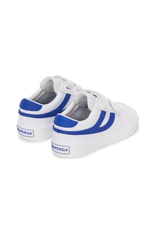 Superga 2846 Kids Seattle Straps Vegan Faux Leather Çocuk Unisex Beyaz-mavi Bileksiz Sneaker Beyaz-mavi-317