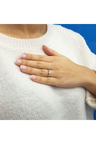 Lova H Renk 0,19 Karat Pırlanta Tektaş Yüzük - 1020066