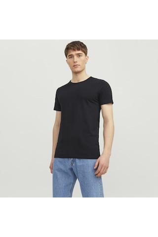 Jack & Jones Yuvarlak Yaka Basic Tisört-Basic 12058529 Siyah