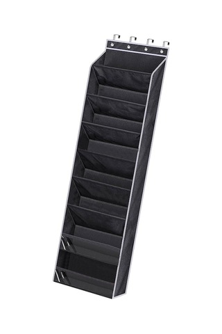 Suntek Kapının Üzerinde Ayakkabı Düzenleyici Büyük Derin Siyah