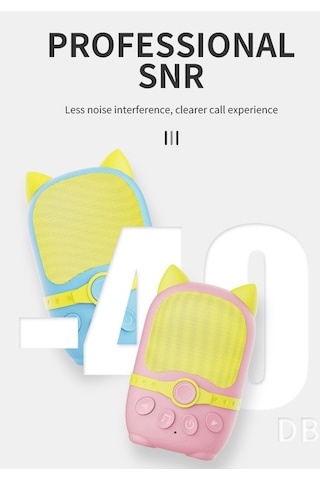 Jokmae 4 Yaş+ Çocuklar İçin Müzikli Çift Yönlü İletişim Cihazı Pembe+mavi - 500-1000m Mesafe, Bluetooth Hoparlör, 10 Saat Konuşma