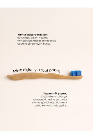 Vepa Elite Bio Ahşap Çocuk Diş Fırçası, Bez Ambalaj