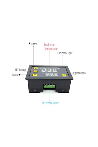 W3230 Röle Çıkışlı Dijital Termostat 220V Sıcaklık Kontrol Cihazı