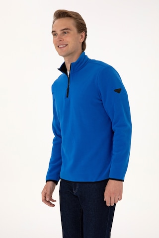 U.S. Polo Assn. Erkek Regular Fit Saks Polar Yarım Fermuarlı Basic Sweatshirt 50313777-VR032