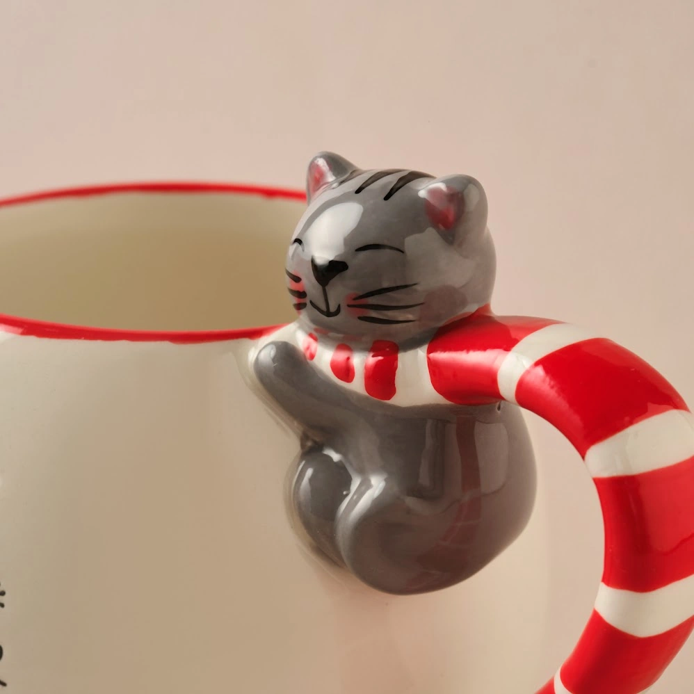 Karaca New Year Yılbaşı Animal Dog & Cat 2'li Mug Seti Çok Renkli