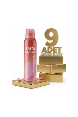 Safia Doğal Kadın Deodorant Taze Esinti 9x150 Ml