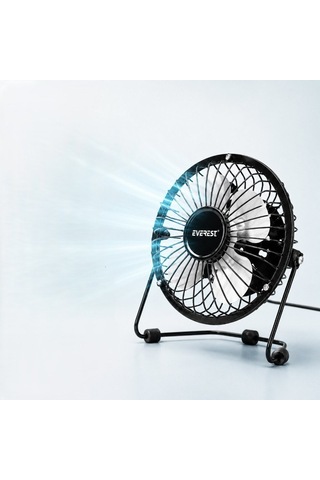 Siyah Ergonomik Masa Vantilatör Masaüstü Mini Usb Fan Taşınabilir Cihaz Yazlık Ferahlatıcı
