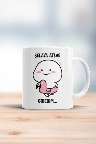 Belaya Atlar Giderim Kupa Bardak Beyaz