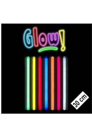 Karanlıkta Parlayan Fosforlu Glow Stick Kalın Çubuk 30 Cm 1   Adet