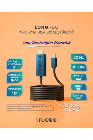 Truebo Longhdc Usb-c To Hdmı Dönüştürücü