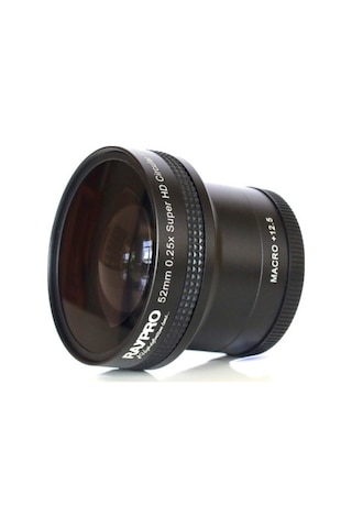 Raypro 52 MM 0.25x HD Fisheye + 12.5 Dioptri Makro Lens