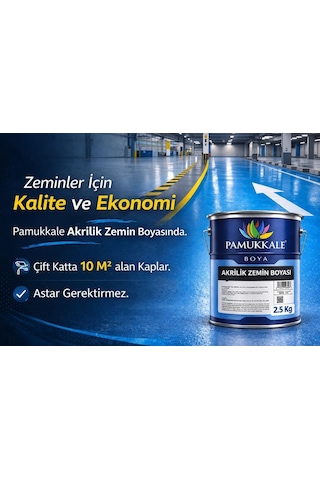 Pamukkale Akrilik Zemin Boyası 5 Kg Ral 7042 Trafik Gri