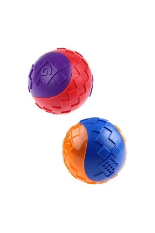 Gigwi Ball Sesli Sert Top Köpek Oyuncağı- Karışık Renkli 2'li M