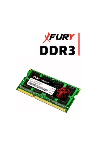 Fury E-sport Laptop Ddr3 8gb 1600mhz Notebook Ram Bellek