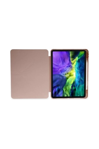 Apple İpad Pro 11 2024 Kılıf Kalemlikli Mars Tablet Kılıfı - Rose Gold Diğer