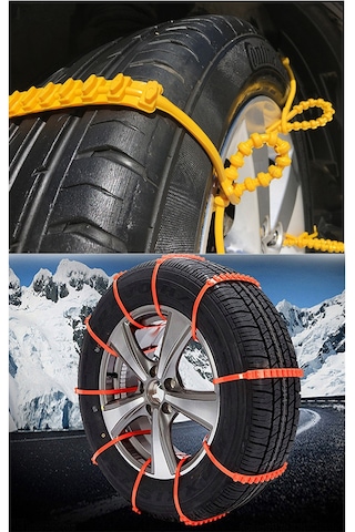 Yeni Nesil Tak Çıkar Pratik Kar Zinciri Lastik Zinciri 8'Li