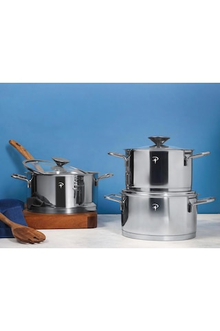 Porland Ykc606 Colby Tencere Takımı 6 Parça Çelik
