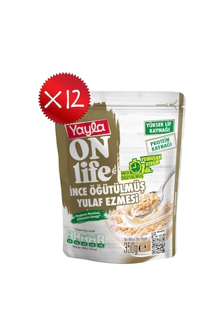 Yayla Onlife İnce Öğütülmüş Yulaf Ezmesi 350 G X12