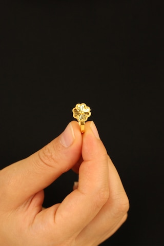 Çgk Çiğdem Gürel Kuyumculuk Yonca Çiçek Altın Küpe Gold