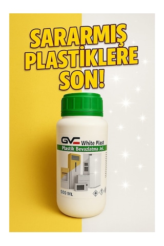 500 Ml Gnc Plastik Beyazlatıcı Jel - Sararmış Yüzeylere Son +eldiven+fırça Temizlik