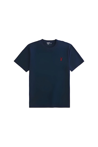 Genius Store Erkek Siyah Tişört %100 Pamuk Süprem Basic Tişört Bisiklet Yaka Nakışlı T-shirt Erkek-3lü Kahverengi-beyaz-lacivert