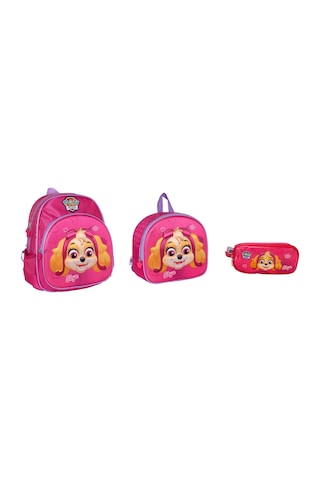 Paw Patrol Skye Anaokulu Çantası 2652 Seti- 3 Parça Kabartmalı Çok Renkli