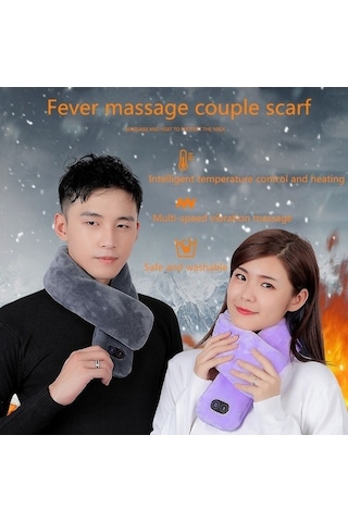 Tysm Erkekler/kadınlar İçin Akıllı Isıtmalı Şal, 3 Hızlı Sıcaklık Ve Masaj, Su Geçirmez Boyun Sargısı, 80cm, Çok Renkli, Kış İçin Çok Renkli