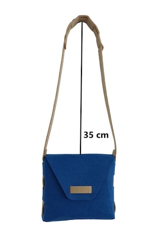 Kız Çocuk Omuz Çantası Keçe Sağlıklı Dikişsiz Etkinlik Günlük Çanta Mavi-kahve Mavi