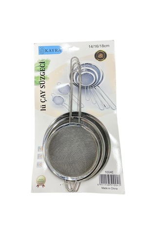 3 Parça Metal Süzgeç 14-16-18 Cm Belirtilmemiş