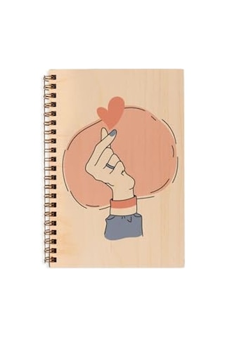 Girl Power Tasarımlı 8 Cm X 12 Cm Ölçülerinde Çizgisiz 48 Yaprak Ahşap Kapaklı Defter Çok Renkli