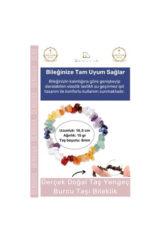 Bileklik Doğal Taş Ayarlanabilir Şans Enerjisi Su Geçirmez Yengeç Burçları Burç Unisex Bileklik Çok Renkli