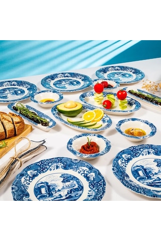 Fecra Vintage Blue 14 Parça Kahvaltı Takımı