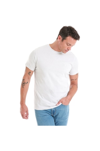 Hatemoğlu Gri Regular Fit Düz 100% Pamuklu Bisiklet Yaka Tişört 35353022c003 Ag1 Gri